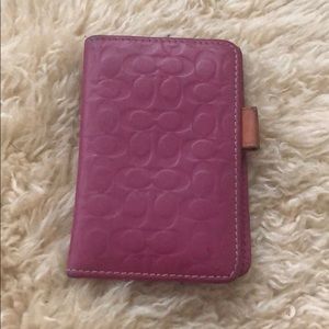 Coach leather mini holder